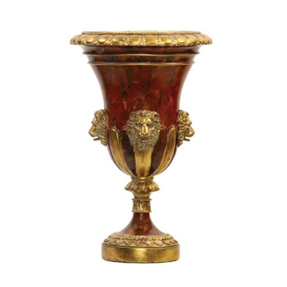 Large Lion Head Urn